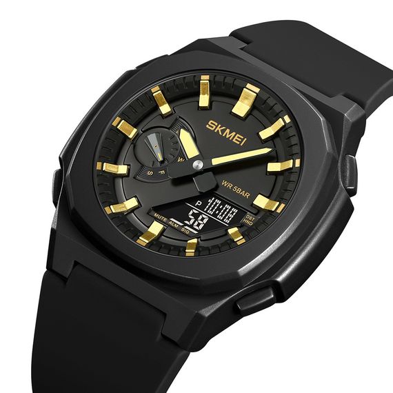 Skmei 2091BKGDBK Black-Gold-Black | Зображення 1