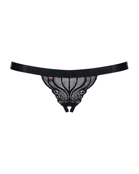 Стринги с разрезом Obsessive 828-THC-1 otwarte Черный L/XL | Зображення 4