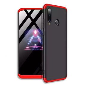 Чохол GKK 360 градусів для Huawei P40 lite E колір Чорно-Червоний