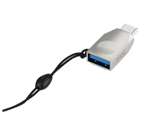 Адаптер Hoco UA9 OTG переходник USB 3.0 Type-C to USB - Silver