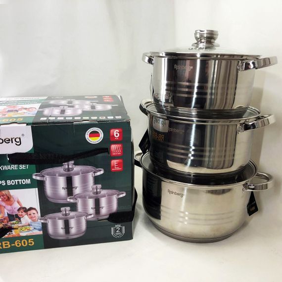 Набор посуды для дома Rainberg RB-605 8 шт, Сборный набор кастрюль, Комплект кастрюль XT-70 | Зображення 7