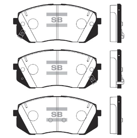 Колодки тормозные перед KIA K5, Optima, Sportage IV (QL, QLE), HYUNDAI Sonata, Tucson (TL) Hi-Q | Зображення 1