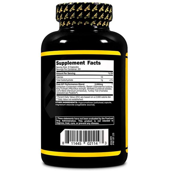 Комплекс до тренировки Primaforce Peak O2, Ultimate Mushroom Blend 2000 mg (666 mg per 1 caps) 180 Caps | Зображення 1