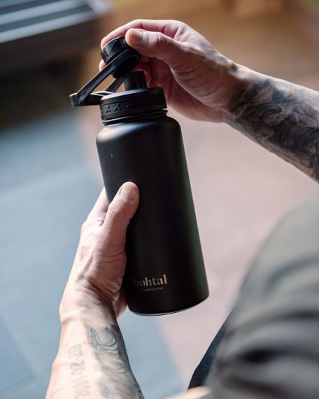 Пляшка для води металева Bohtal Insulated Sports Bottle 960 ml/32 oz Black | Зображення 3