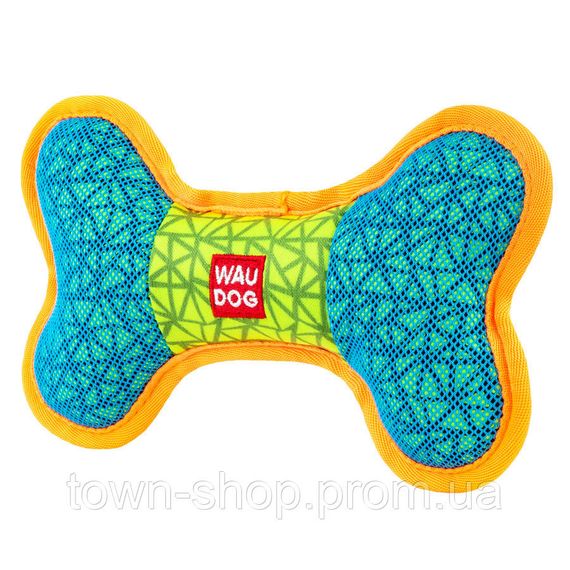 Игрушка для собак WAUDOG Fun, "Кость",  Ш 20 см, Дл 12 см голубой | Зображення 1