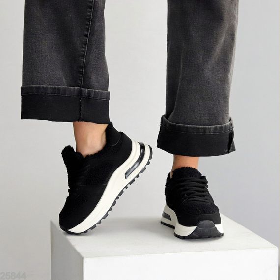 Молодежные теплые очаровательные черные кроссовки шок-цена | Зображення 5