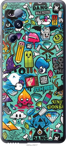Чехол на Xiaomi 13 Lite Стикер бомбинг 1 "693u-3017-17620"