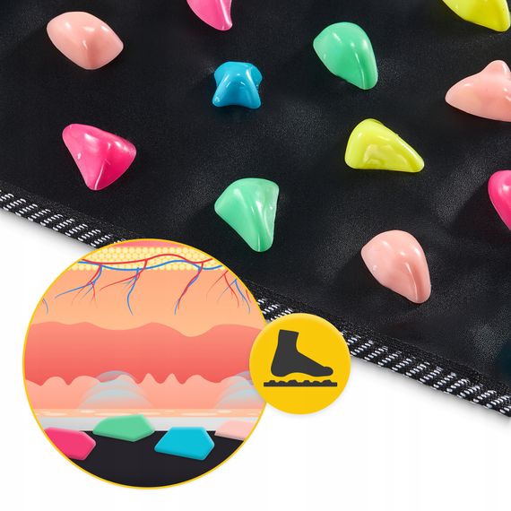 Килимок ортопедичний 4FIZJO 120 x 35 см з каменями для масажу ніг Black (P-5905973403160) | Зображення 6