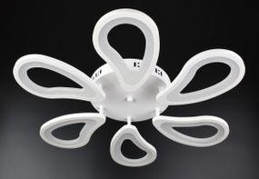 Люстра світлодіодна стельова LED світильник для квартири на стелю лед з пультом 25932 Білий 8х61х61 см.