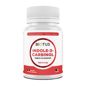 Индол-3-карбинол, Indole-3-carbinol, Biotus, 60 капсул
