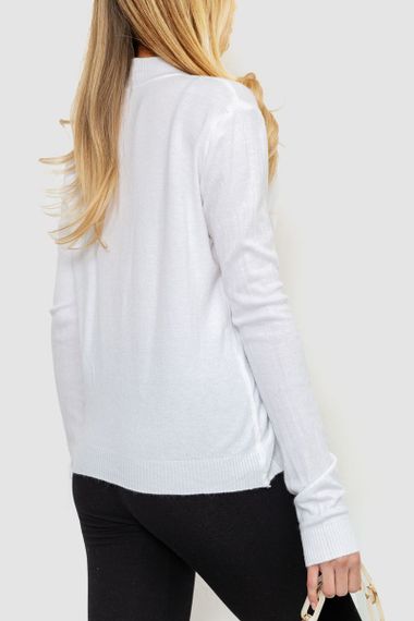 Кофта жіноча однотонна, колір білий, 244R2302 | Зображення 3