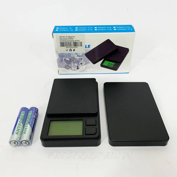 Весы высокой точности 200г, Цифровые электронные ювелирные весы компактные золото UI-14 | Зображення 2