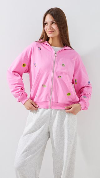 Толстовка з принтом жіноча LAWA P-WT02314 M Рожевий shop (2000999563027)