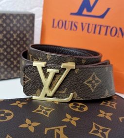 Кожаный ремень Louis Vuitton brown унисекс