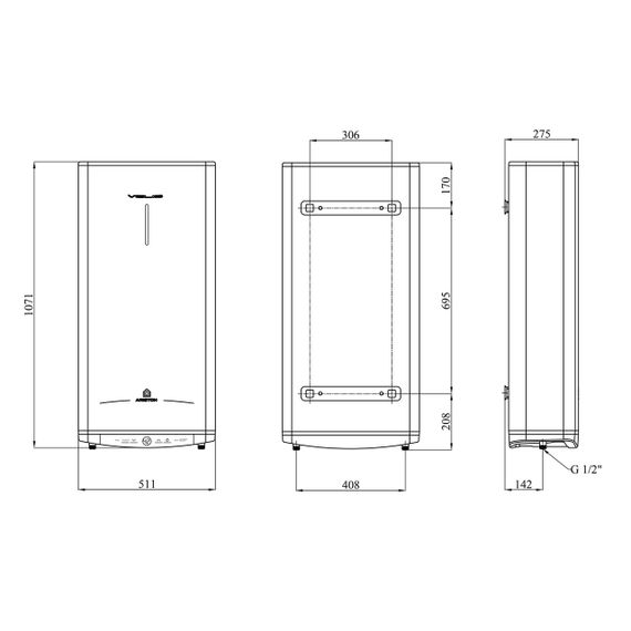 Водонагрівач Ariston Velis Tech 80 EU з мокрим ТЕНом 3100918 | Зображення 1