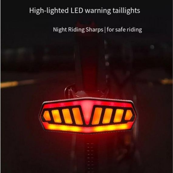Мигалка велосипедная FY-1828, Велофара с задним стоп сигналом, Велосипедный маячок фонарь MJ-10 | Зображення 4