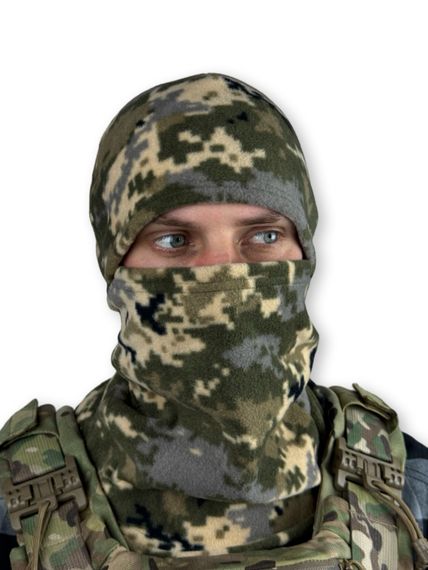 Шапка-маска, балаклава ТТХ флісова, Піксель | Зображення 2