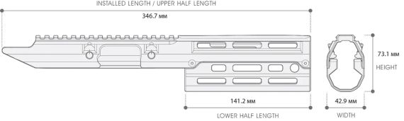 Цівка Leapers UTG PRO Monolithic M-LOK для MP5 | Зображення 4