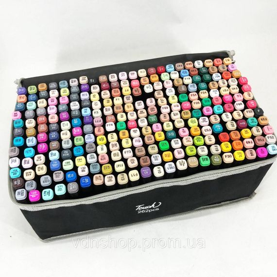 Художественные маркеры с двойным наконечником 262 шт, Набор скетч маркеров для рисования WJ-95 | Зображення 4