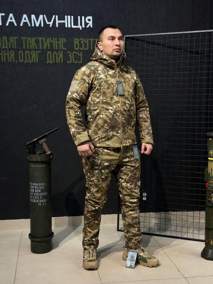 Комплект 3 в 1 Vanguard олива мультикам 🇺🇸 Костюм Софт Шел + Термобілизна Esdy +убакс | Зображення 6