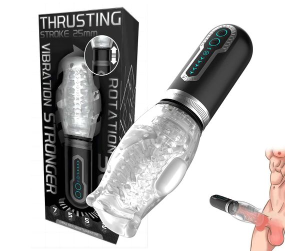 Мастурбатор Thrusting Rotation 360 Pro з функцією обертання та руху Sex Aura | Зображення 5
