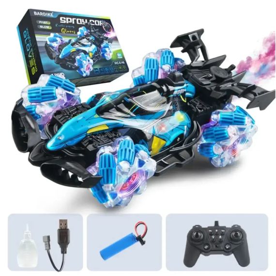 Гоночна машинка на пульті керування з ефектом пари підсвічуванням та звуковими ефектами | Зображення 2