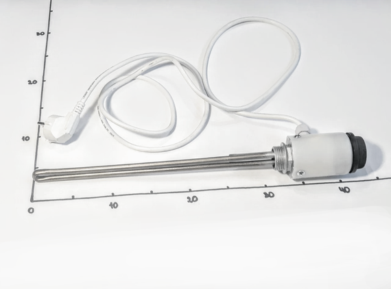 Тен для радіатора 700W з різьбленням 1 "і терморегулятором (Україна) | Зображення 1