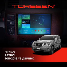 Штатна магнітола Torssen Nissan Patrol 11-16 Y6 дерево F98256 4G Carplay DSP