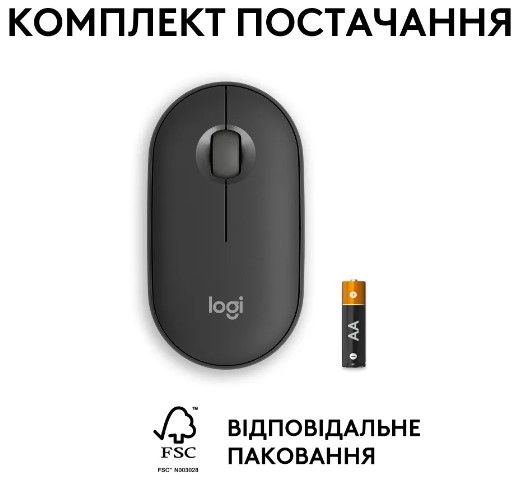 Миша Logitech Pebble Mouse 2 M350s Tonal Graphite (910-007015) | Зображення 8