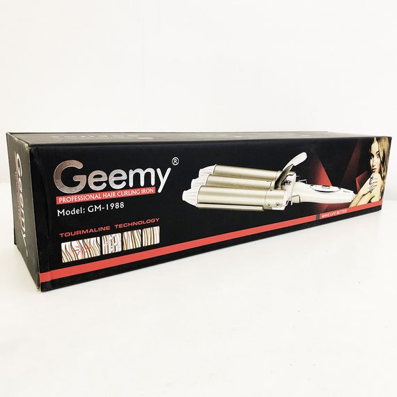 Плойка потрійна хвиля GEMEI GM-1988-25 керамічне покриття з BD-413 регулювань температури | Зображення 8