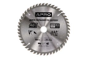 Диск пильный по дереву Apro - 160 x 20мм x 48T (830113)