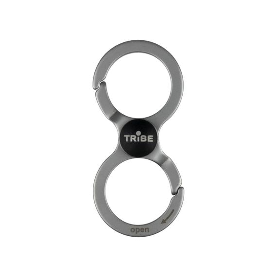 Карабін металевий Tribe Twin Lock, Туристичний карабін трайб із системою Twin Lock для альпінізму та туризму