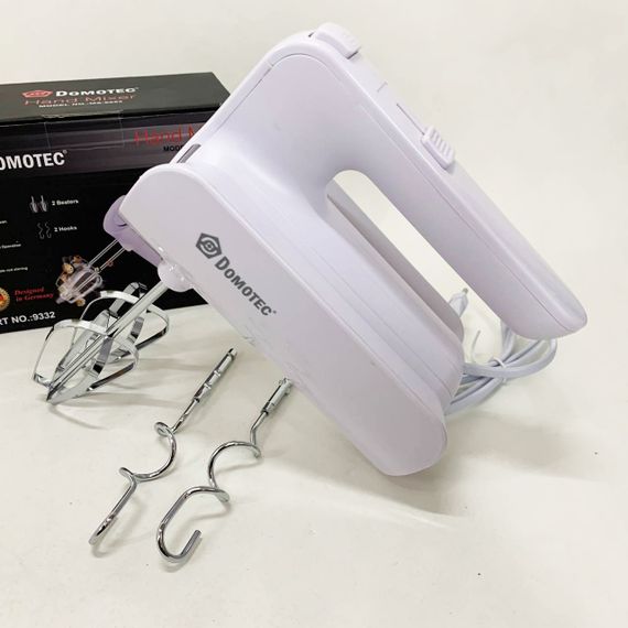Ручний міксер Domotec R.6653W кухонний міксер із насадками 5 швидкостей 800 Вт білий | Зображення 3