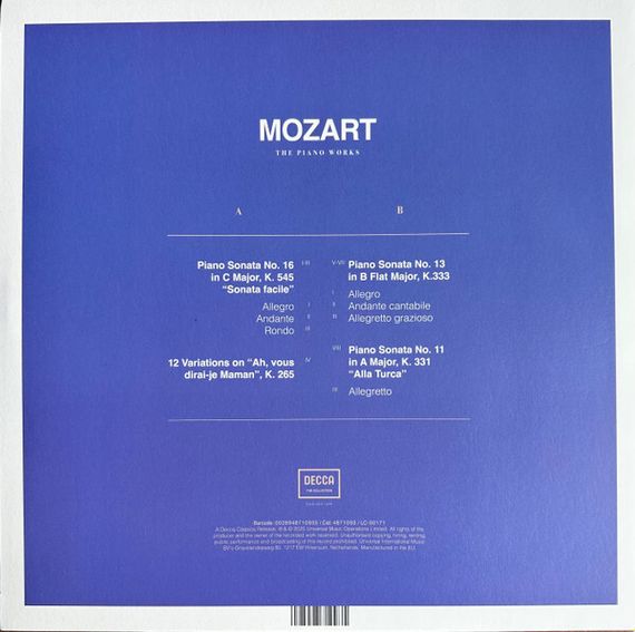 Вінілова платівка Mozart - The Piano Works [LP] (Violet Vinyl) | Зображення 1