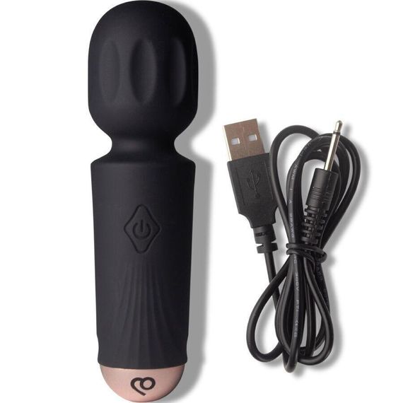 Вібромасажер Rocks Off Mini Wand Black Tulip, 16 режимів Sex Aura | Зображення 2