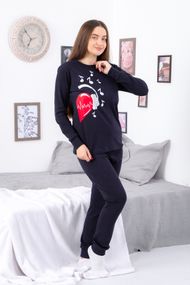 Піжама жіноча "Family look" Носи своє 44 Синій (p-7705-149836)