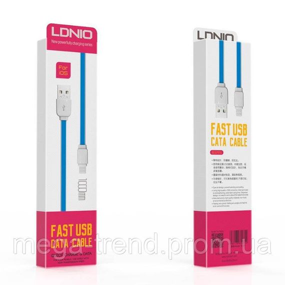 Кабель Lightning Ldnio XS-07A |1m, 2.1A| | Зображення 1