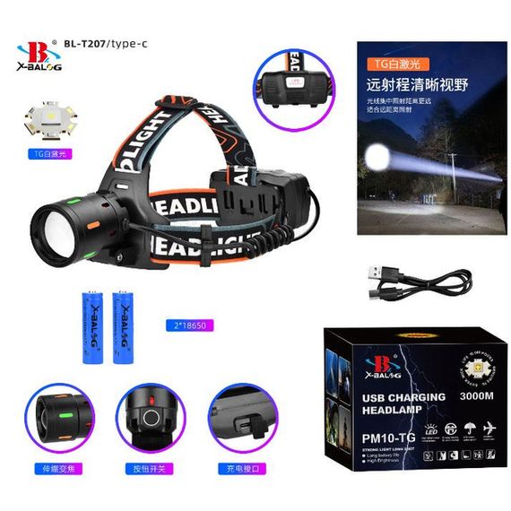 Налобний ліхтар Night Vision Fluorescence BL-T207-TG, водонепроникний, XPRO (47143-207_191) | Зображення 1