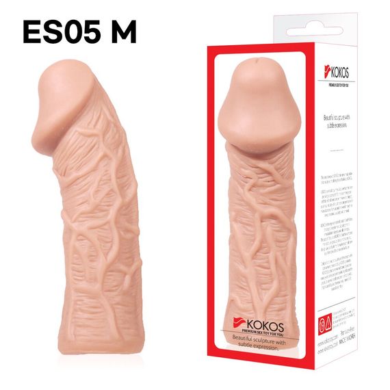 Насадка на член Kokos Extreme Sleeve ES.05 розмір M, потовщувальна, стимулюючий рельєф | Зображення 4