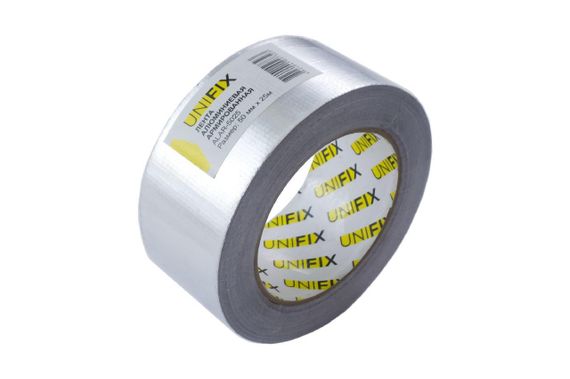 Лента клейкая алюминиевая армированная 50мм 25м UNIFIX | Зображення 2