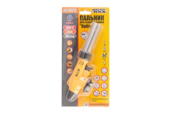 Горелка газовая c пьезоподжигом Mastertool - Орбита (44-5039) | Зображення 1
