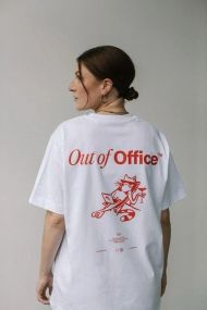 Футболка женская с принтом повседневная S Белая