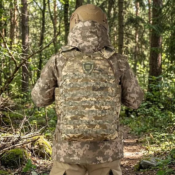 Рюкзак тактичний 10л Піксель, штурмовий рюкзак військовий Ukrarmor укрармор Cordura 1000D, рюкзак ЗСУ MOLLE похід | Зображення 9