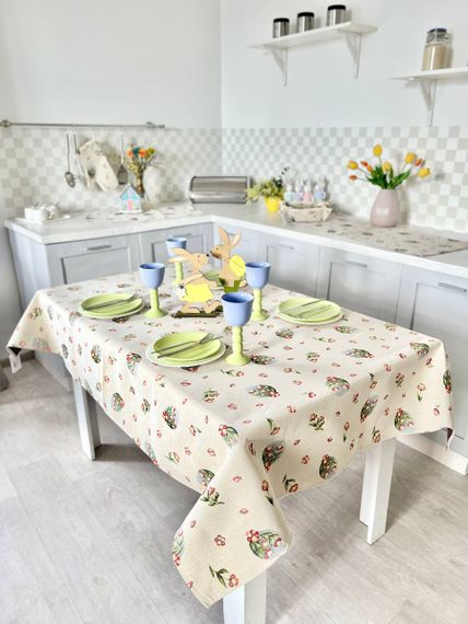 Скатертина гобеленова EDEN655 Limaso, 137х300, Прямокутна, Великодній, Без люрексу, 75% поліестер, 22% бавовна, 3% акрил, Гобелен | Зображення 2