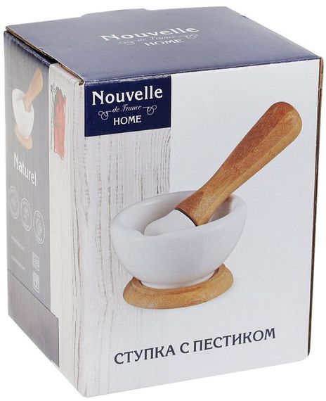 Ступа порцеляновий Nouvelle Home 9х9х5.5см з бамбуковою підставкою | Зображення 2
