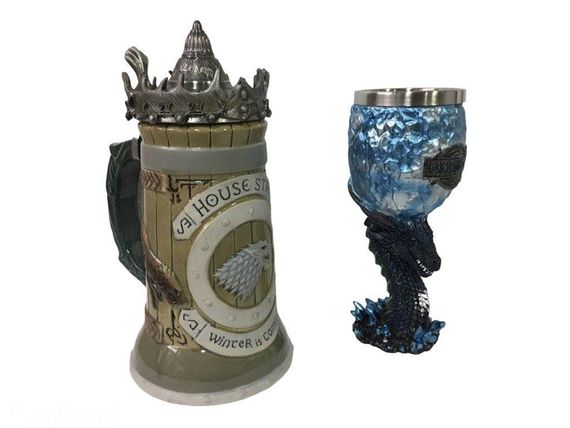 Подарочный Набор Кружка Game Of Thrones House Stark Игра Престолов Дом Старков и Бокал | Зображення 1