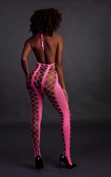Бодістокінг - Ouch! Bodystocking With Halterneck Pink, XS/XL | Зображення 4