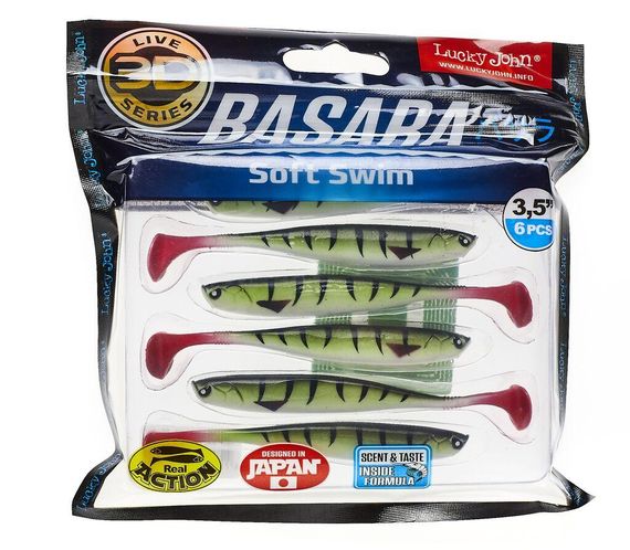 Виброхвосты LJ Лаки Джон Pro Series 3D BASARA SOFT SWIM | Зображення 1