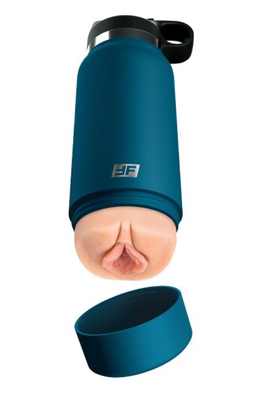 Мастурабатор вагина Pipedream PDX Plus в колбе, синий, 23.8 см sexstyle