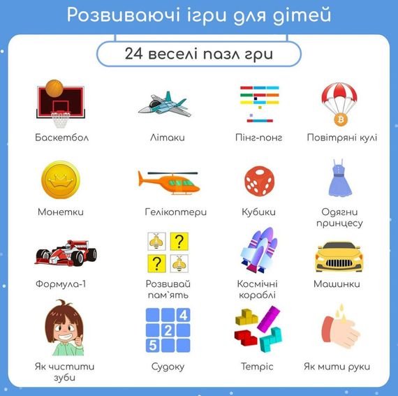 Детские умные часы с камерой, играми, мониторингом сна, шагомером, будильником, фонариком и др. Синие | Зображення 2